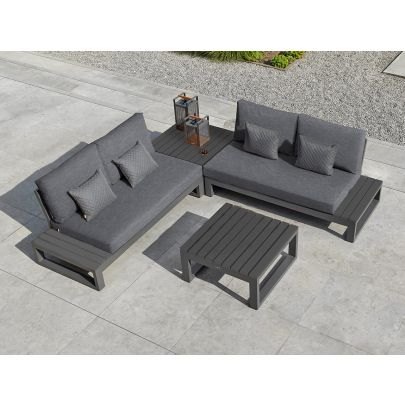 Lagos Corner Sofa with Side Tables - Lava