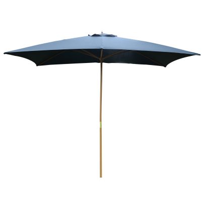 295L x 200W x 255Hcm Wooden Umbrella Parasol Black