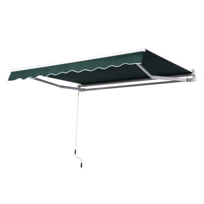 Manual Retractable Awning 3.5x2.5 m Green