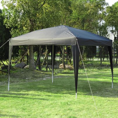 3 x 3 meter Garden Heavy Duty Pop Up Gazebo Marquee Party Tent Folding Wedding Canopy Black