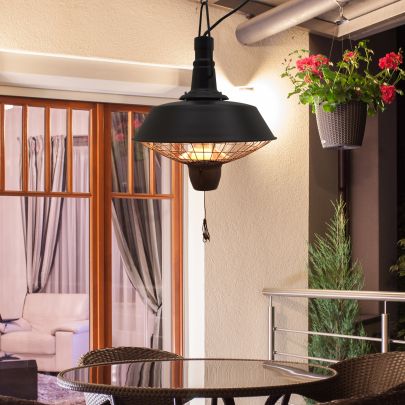 Outdoor Electric Heater Halogen 2100W Black