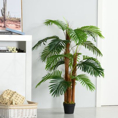 Artificial Palm Plant Realistic Fake Tree Potted Home Office Decor 120cm