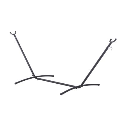 Adjustable Hammock Stand 280Lx120Wx110H cm Metal Frame Black