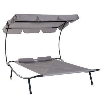 Double Hammock Bed W & Pillows Grey