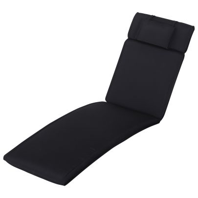 Sun Lounger Cushion 198Lx53Wx5T cm Black