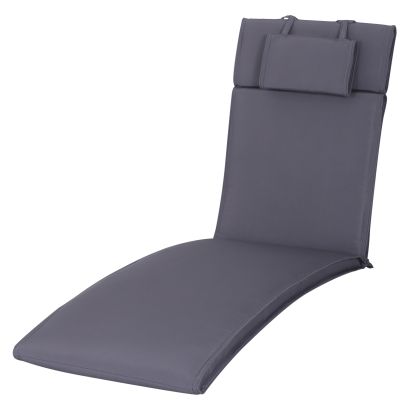 Sun Lounger Cushion 198Lx53Wx5T cm Grey