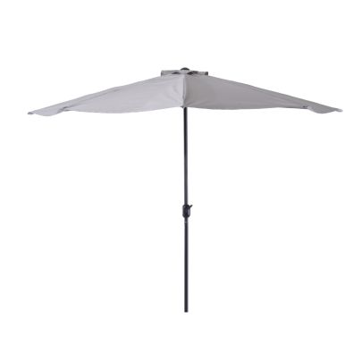 3 m Half Round Umbrella Parasol Grey