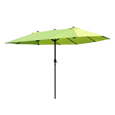 Double side Umbrella Parasol 2.7x4.6Wx2.4H m Grass Green