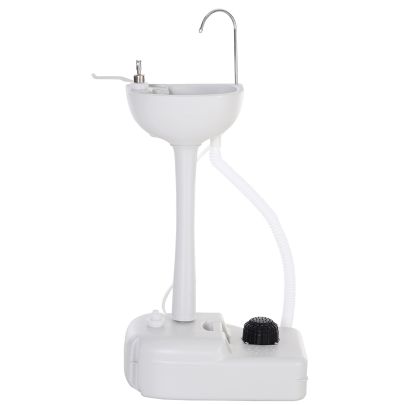 HDPE Outdoor Soap Dispending Sink Inc Towel Holder White