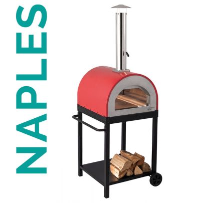 Naples Wood Fired Outdoor Pizza Oven With Cover And Peel Kit, The Alfresco Chef