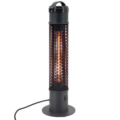 Outsunny Table Top Patio Heater, 1.2kW Infrared Outdoor Electric Heater with IP54 Rated Weather Resistance, Tip Over Safety Switch ?20 x 65 cm