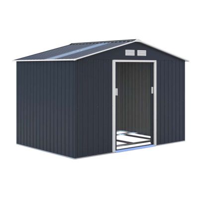 Metal Oxford Grey Shed 9.1ft x 6.3ft
