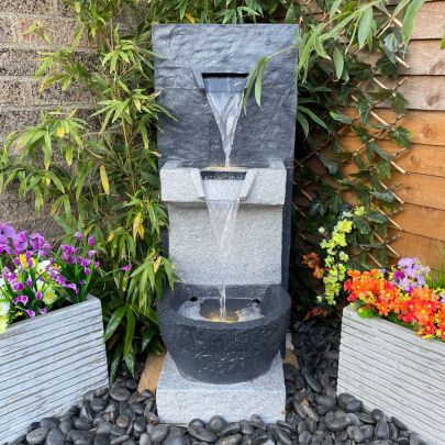 2 Fall Cascade Contemporary Water Feature