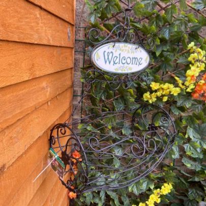Westbury Hanging Flower Basket Black
