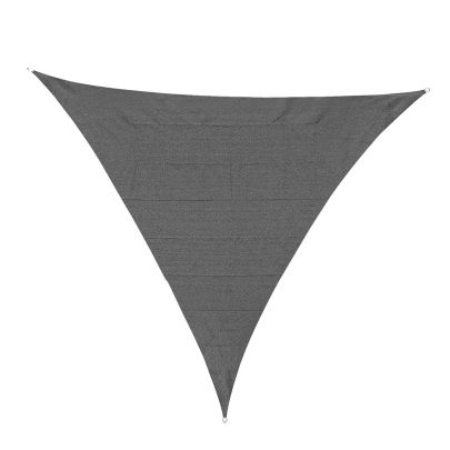 Outsunny 5x5m Triangle Sun Shade Sail Outdoor UV Protection Canopy w/ Steel Rings Ropes UV Block Outdoor Patio Shelter Grey