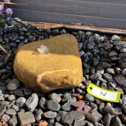 Drilled Natural Bouler N Water Feature