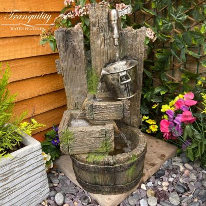 Ancient Bucket & Tap Woodland Water Feature