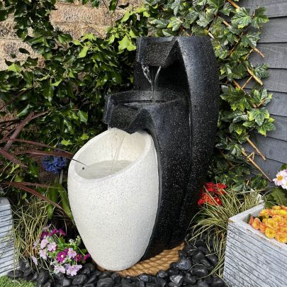 3 Flowing Vases Contemporary Water Feature