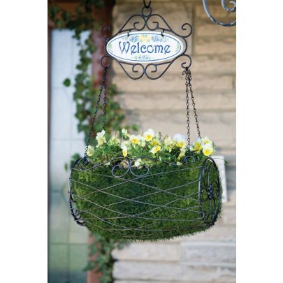Westbury Hanging Flower Basket Black