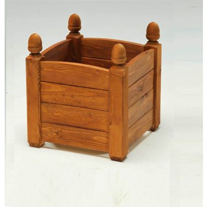 AFK Solid Acorn Planter 15" Inches - Beech Stain 