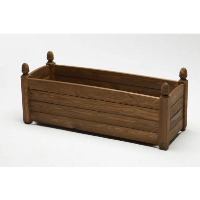 AFK Solid Acorn Trough 34" Inches - Chestnut Stain 