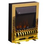  LED Flame Electric Fire Place 2000W Coal Burning Effect Heat Freestanding Electric Fire Wall Mounted Electric Fireplace-Golden