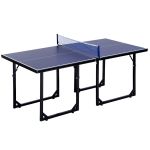  Folding Mini Tennis Table Ping Pong Table Set-Black/Blue