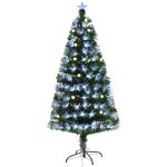  4ft White Light Artificial Christmas Tree w/ 130 LEDs Star Topper Tri-Base
