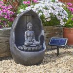 Buddha Oriental Hybrid Solar Water Feature