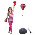  Kids PU Freestanding Boxing Punch Bag w/ Gloves Black/Red