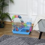  Hamster Cage Carrier Small Animal House with Exercise Wheels Tunnel Tube