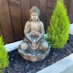 Tranquil Buddha Contemporary Water Feature Solar Powered