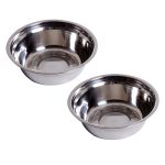  Stainless Steel Pet Feeder, 58.4Lx30.5Wx25.4H cm-White