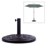 Umbrella Base for 38mm and 48mm Poles Resin Bronze