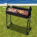 Charcoal Barbecue Grill Inc 4 Wheels size 85x36x90cm Black