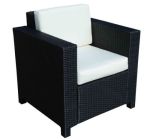 Single Rattan Chair Black