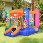Bounce Castle Inflatable Basket Trampoline Slide Monster Design 2.9 x 2 x 1.55m