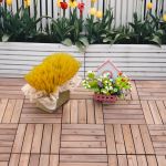 27 Pcs Floor Tiles Interlocking Solid Wood DIY Deck Tiles Indoor Outdoor