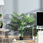 Artificial Palm Plant Realistic Fake Tree Potted Home Office Decor 125cm