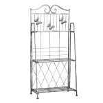 3 Tier Metal Plant Stand 44Lx25Wx96H cm Silver & Grey 