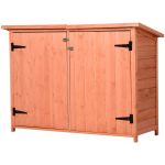 1.6 x 4.1ft Two Door Fir Wood Garden Storage Cabinet