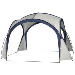 Gazebo Party Tent 3.5x3.5m Cream & Blue