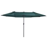 4.6m Garden Parasol Double Sided Sun Umbrella Patio Market Shelter Canopy Shade Outdoor Green