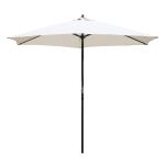 Umbrella Parasol 2.8x2.4 m Steel Polyester Cream White