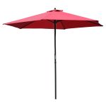 Umbrella Parasol 2.8x2.4 m Steel Polyester Wine Red