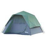 Fibreglass Frame 3 & 4 Person Lightweight Camping Tent Green