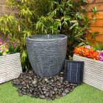 Slate Effect Avril Contemporary Water Feature Solar Powered