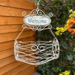 Westbury Hanging Flower Basket White