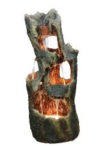 5 Fall Open Tree Trunk Woodland Solar Water Feature