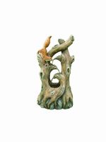Squirrel on Branches Animal Fountain Solar Water Feature